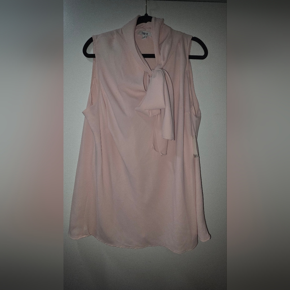 Bar III Light Pink Sleeveless Blouse